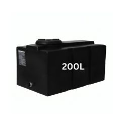 Zwarte drinkwatertank van 200 liter